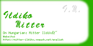 ildiko mitter business card